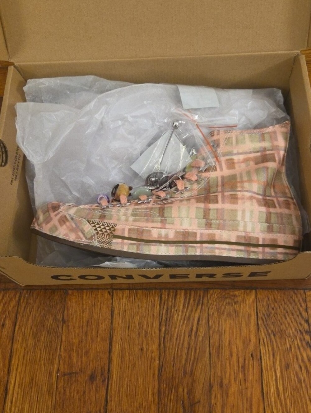 Converse x Collina Strada Chuck 70 Hi "Mellow Rose" Plaid  Men’s 7 / Women's 8.5 - Picture 6 of 8